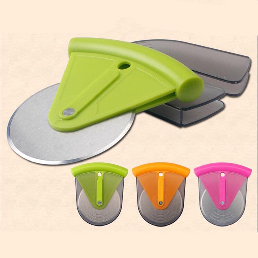 4xStainless Steel Pizza Cake Wheel Cutter Slicer Blade Food Cutter Green