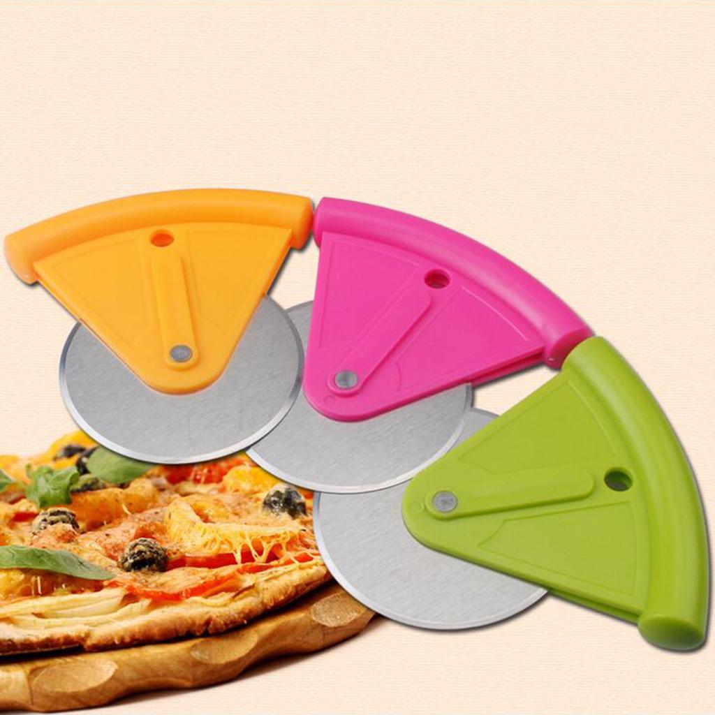 4xStainless Steel Pizza Cake Wheel Cutter Slicer Blade Food Cutter Green
