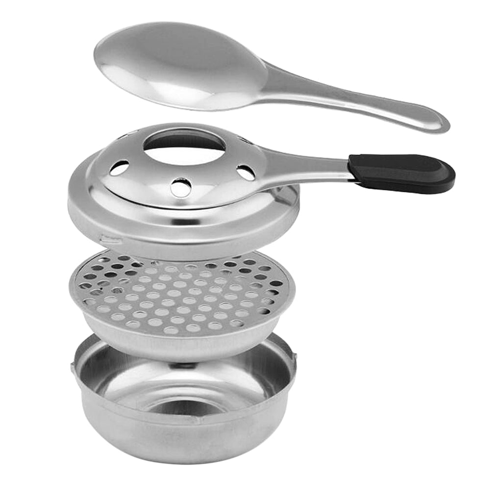 Portable Mini Stainless Steel Alcohol Stove Outdoor Camping Windproof Burner