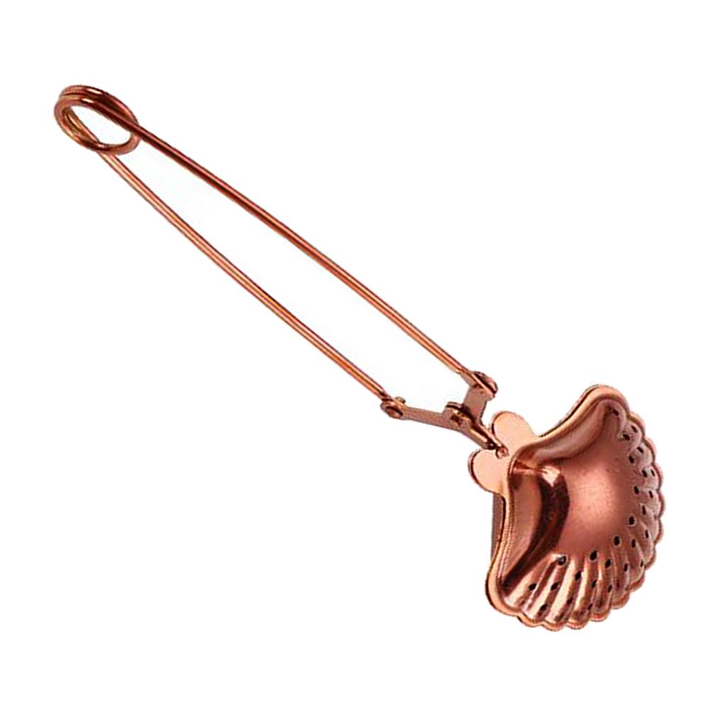 Tea Infuser Spice Filter Mesh Strainer Filter Stainless Shell Rose Gold