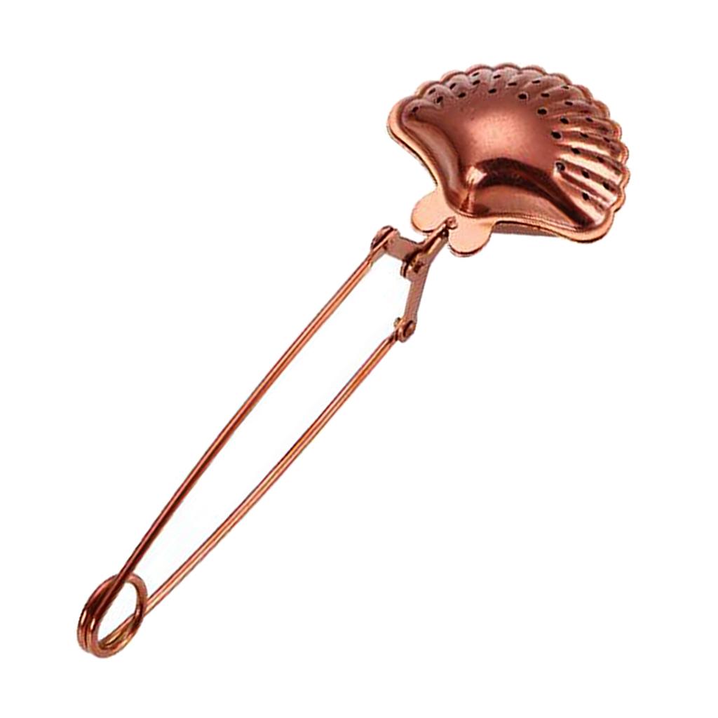 Tea Infuser Spice Filter Mesh Strainer Filter Stainless Shell Rose Gold