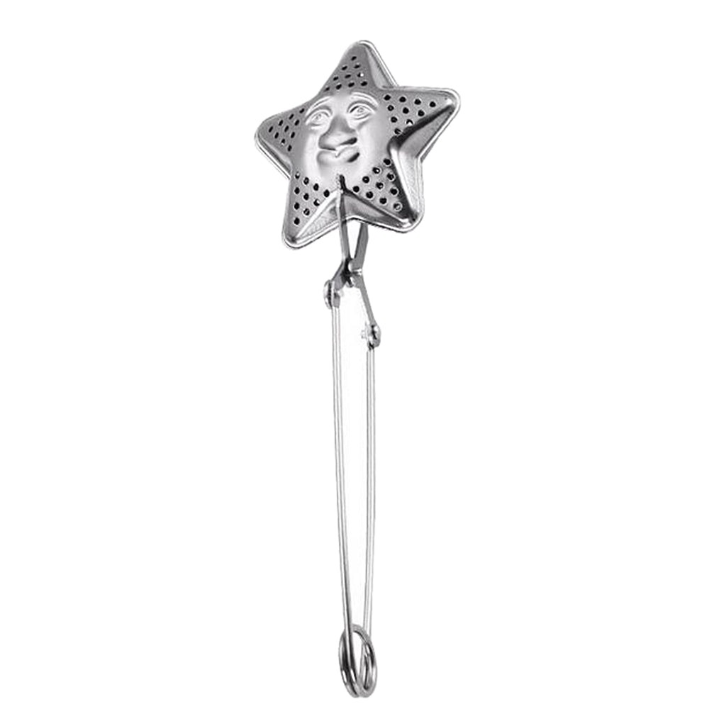 Tea Infuser Spice Filter Mesh Strainer Filter Stainless Star Golden
