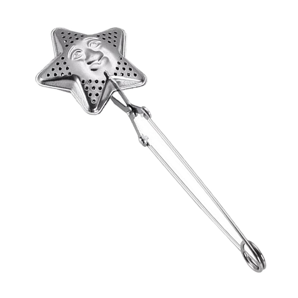 Tea Infuser Spice Filter Mesh Strainer Filter Stainless Star Golden