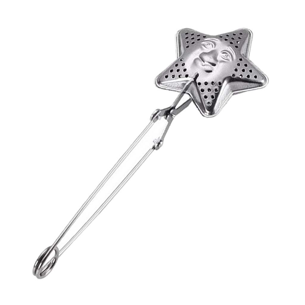 Tea Infuser Spice Filter Mesh Strainer Filter Stainless Star Golden