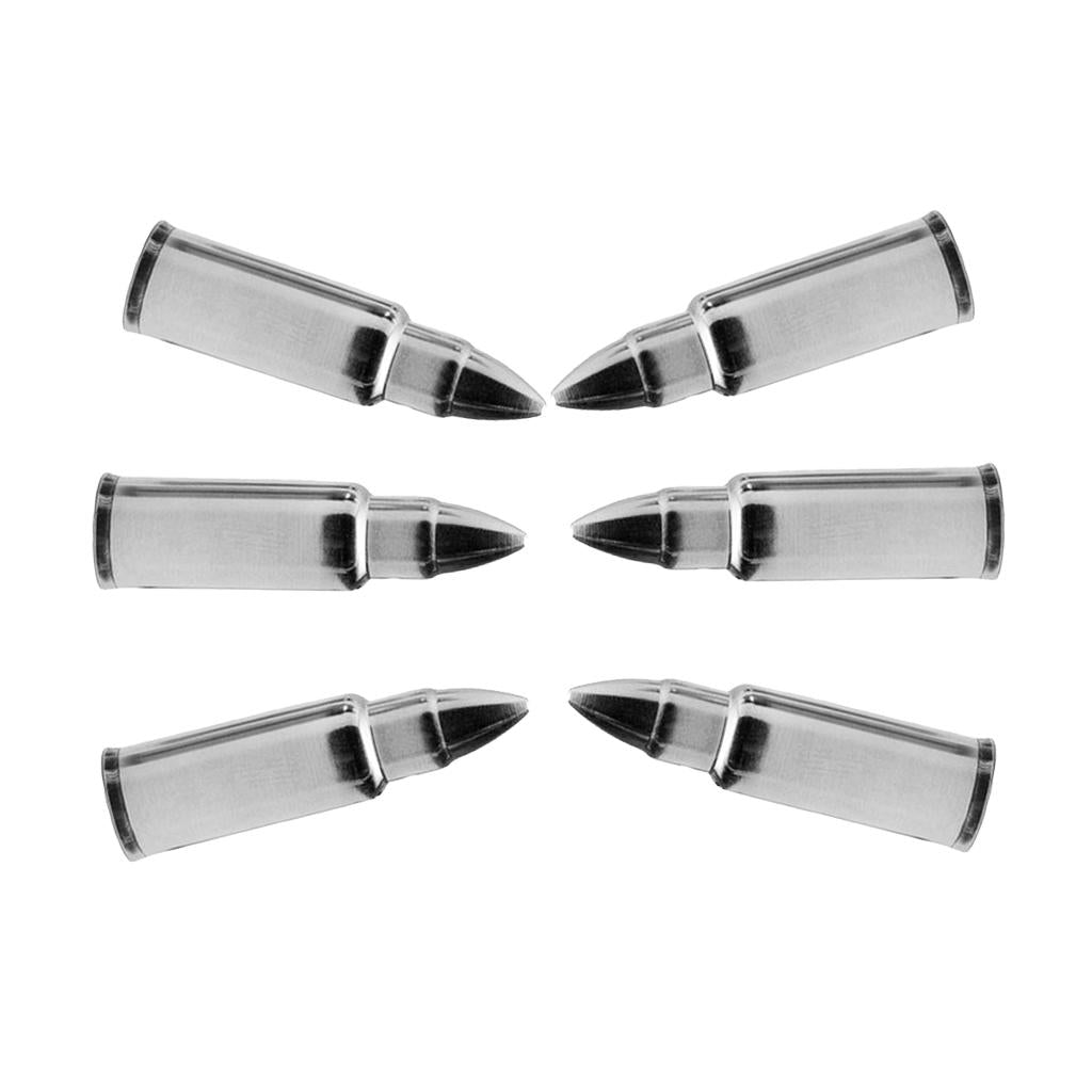 Stainless Steel Whiskey Stones Rocks Cool Ice Cubes 6pcs with Tongs A