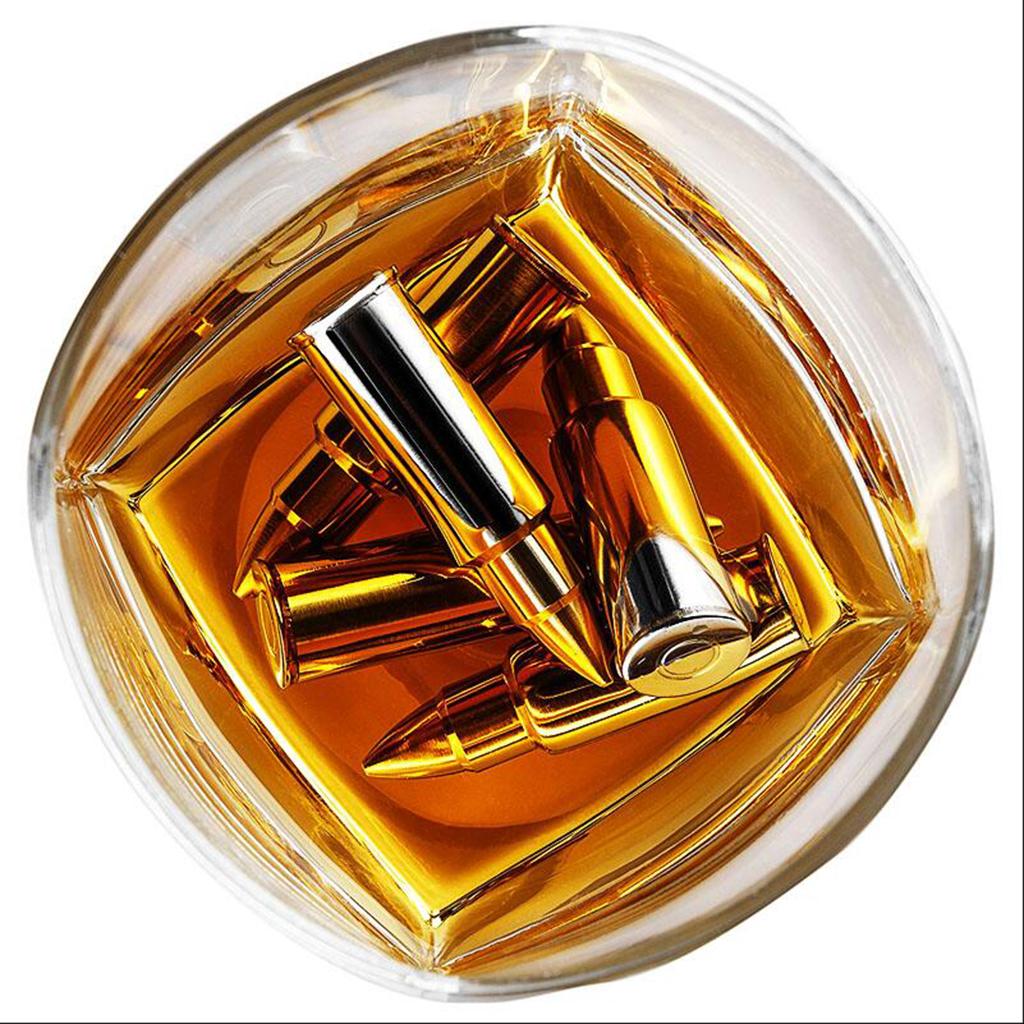 Stainless Steel Whiskey Stones Rocks Cool Ice Cubes 6pcs with Tongs A