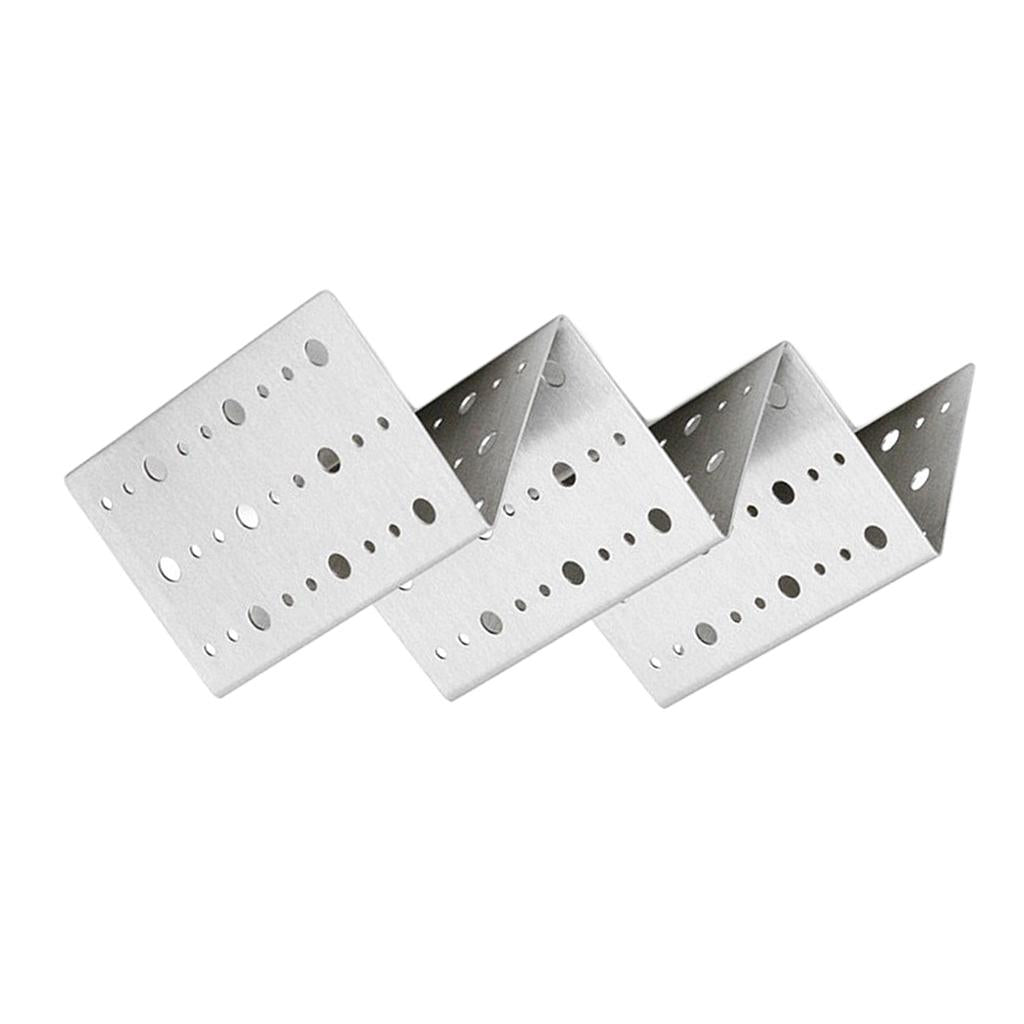 Taco Shell Holder Tortilla Stand Rack Stainless Steel Tray Holds 2-3 Tacos