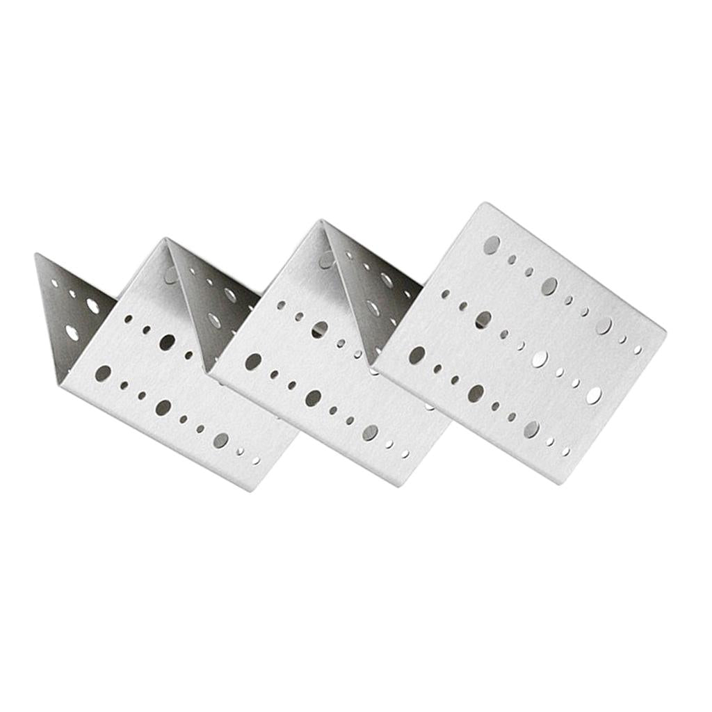 Taco Shell Holder Tortilla Stand Rack Stainless Steel Tray Holds 2-3 Tacos