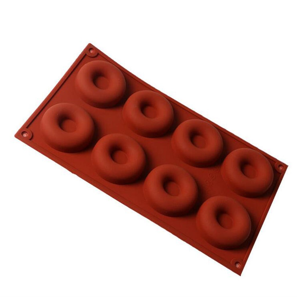 DIY Cake Mold Silicone Mousse Baking Mould Bakeware 8 Holes Doughnut