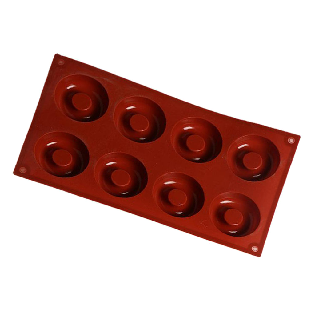DIY Cake Mold Silicone Mousse Baking Mould Bakeware 8 Holes Doughnut