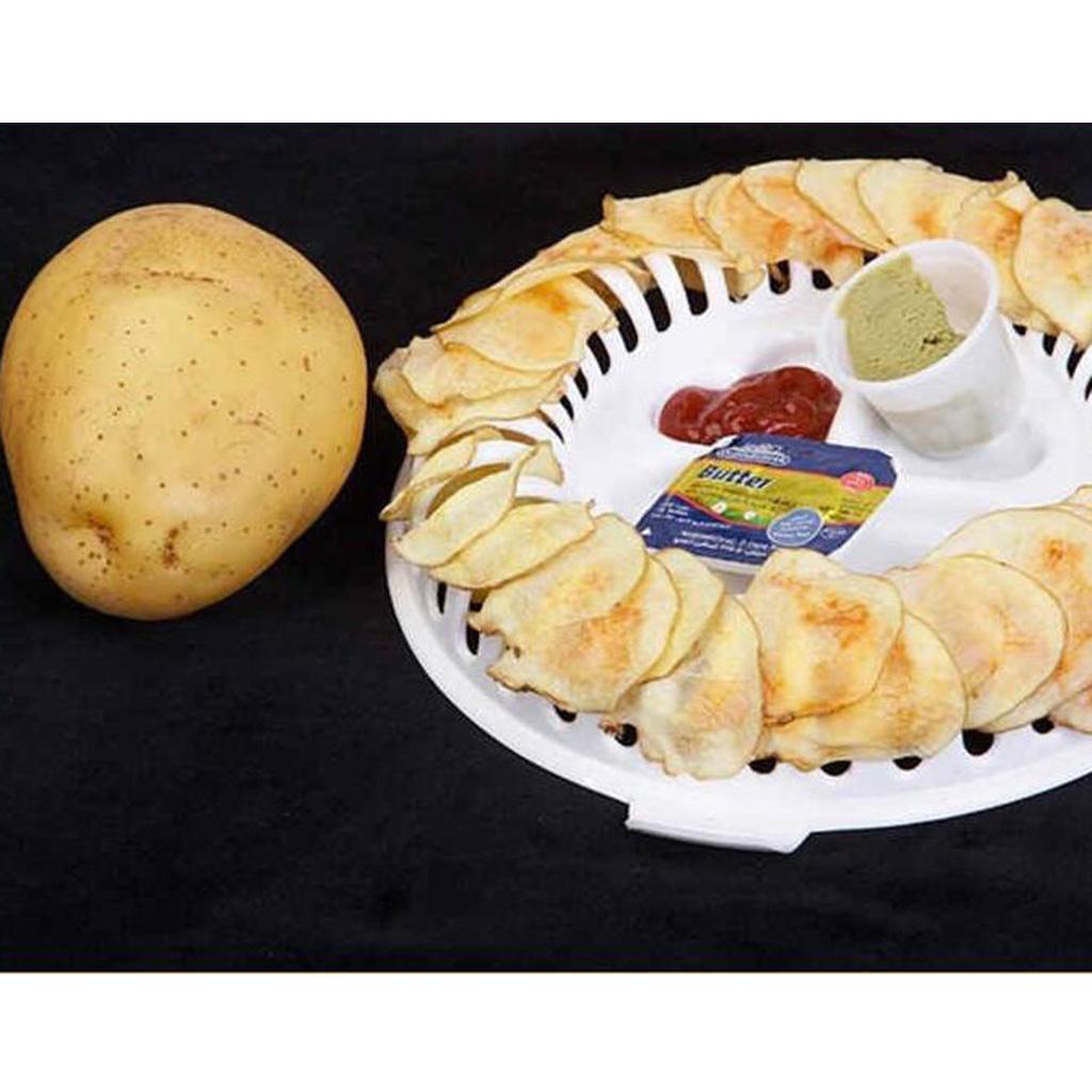 Plastic Microwave Potato Chip Maker Home Baking Tools