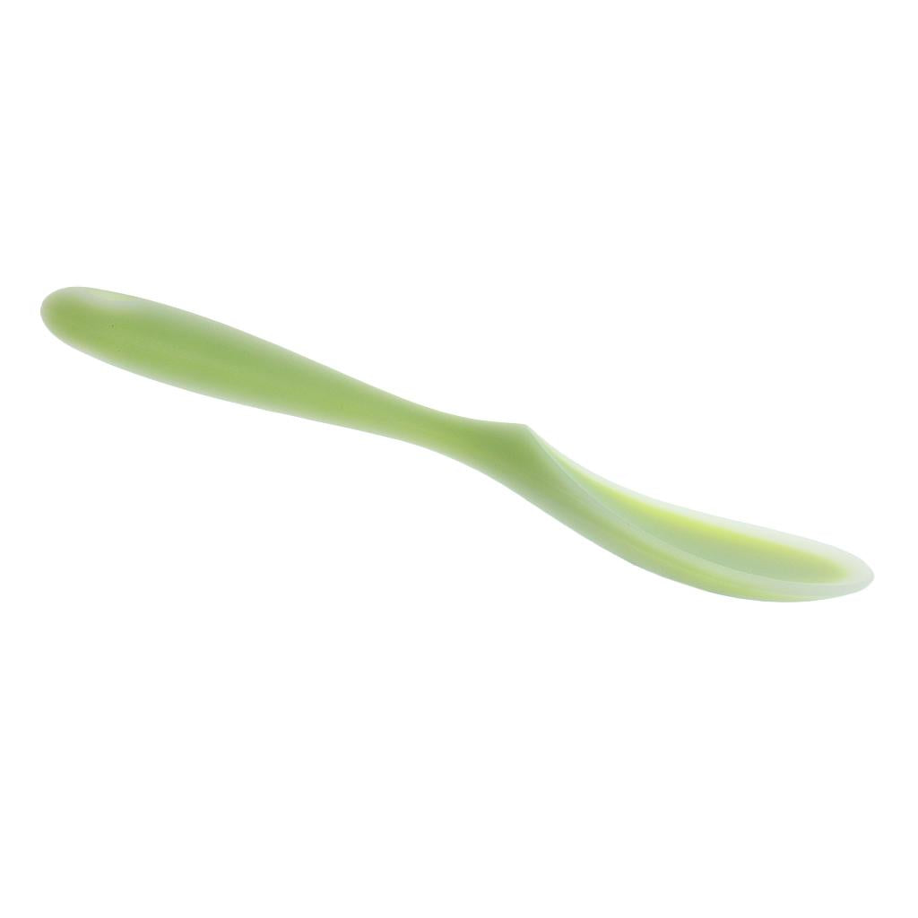 2xNon Stick Food Grade Silicone Rice Spoon Heat Resistant Scoop Salad  Green
