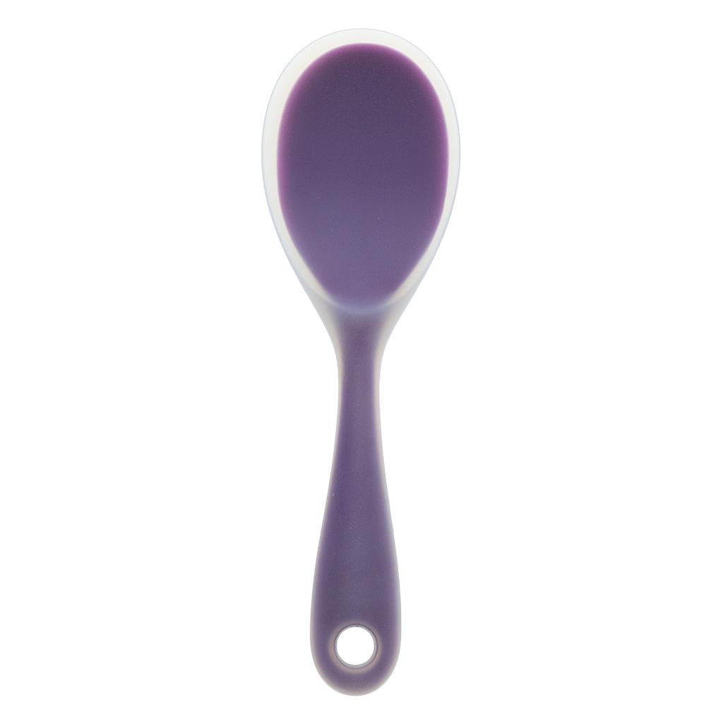4xNon Stick Food Grade Silicone Rice Spoon Heat Resistant  Salad  Purple