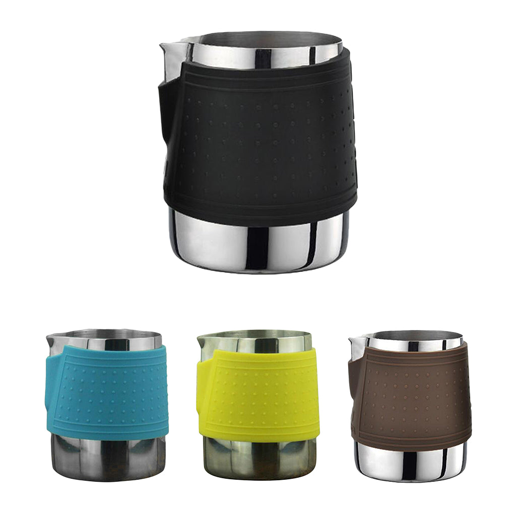 Stainless Steel Coffee Milk Frothing Latte Mug Milk Espresso Frother Black