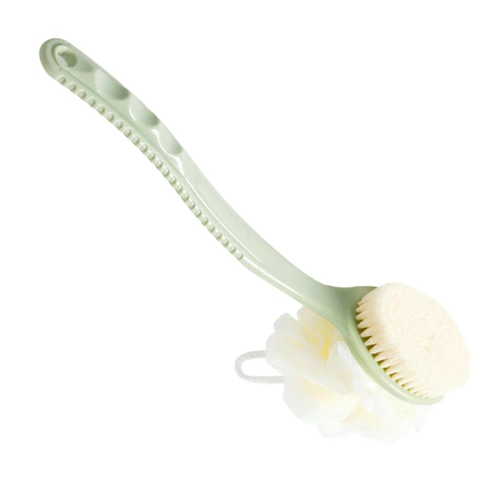 Plastic Long Handle Scrub Skin Massage Shower Brush Bath Back Brush Green