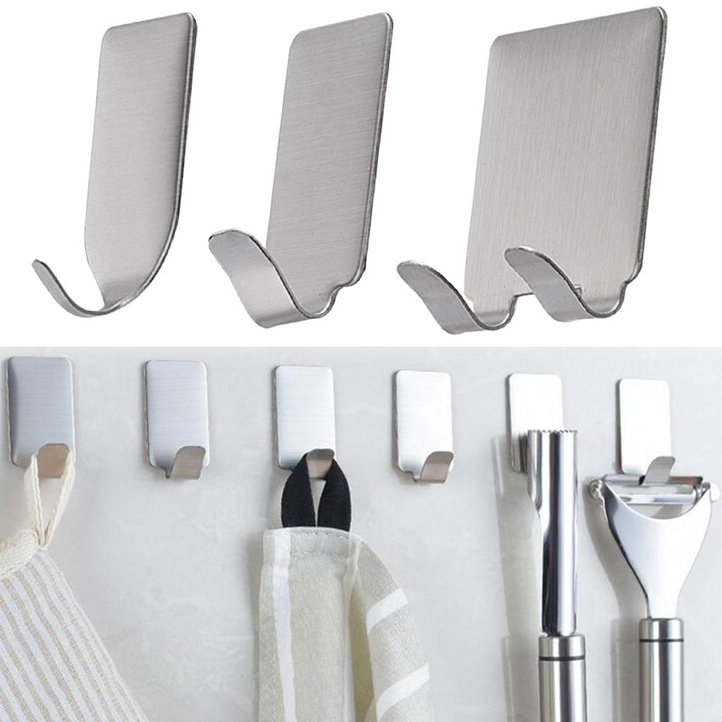 Stainless Steel Bathroom Coat Robe Hat Towel Hanger Rack Hooks Single 1