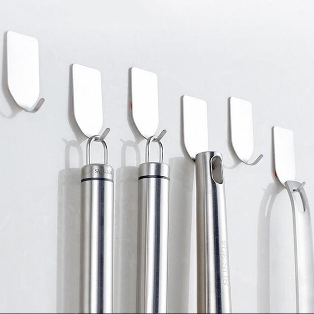 Stainless Steel Bathroom Coat Robe Hat Towel Hanger Rack Hooks Single 1
