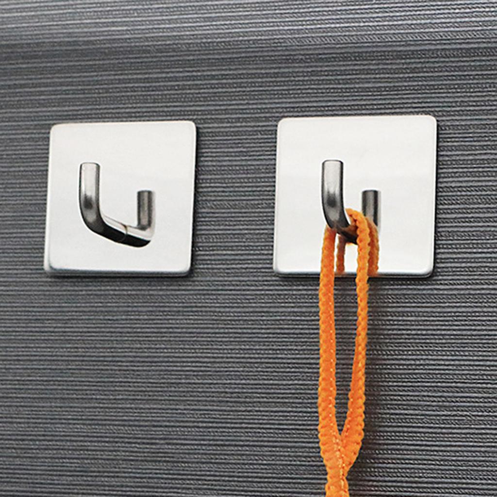 Stainless Steel Bathroom Coat Robe Hat Key Towel Hook Hanger Rack Hooks