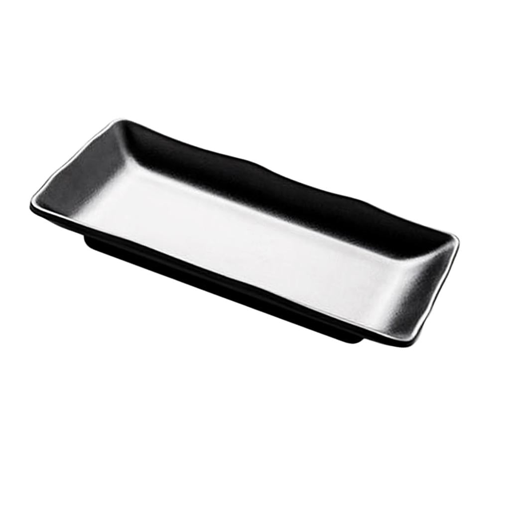Melamine Plates Sushi BBQ Serving Platter Dishes Tray F 21x13x2.5cm