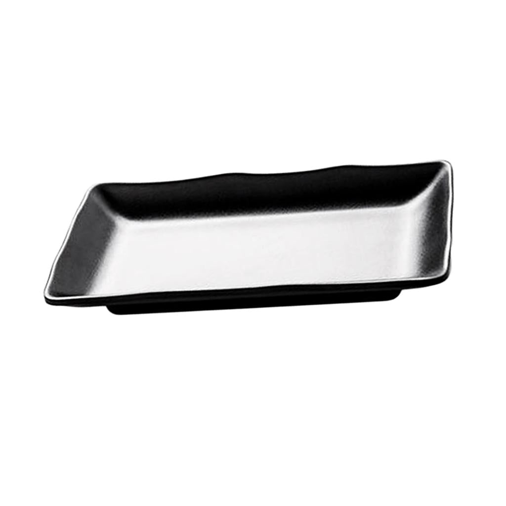 Melamine Plates Sushi BBQ Serving Platter Dishes Tray F 21x13x2.5cm
