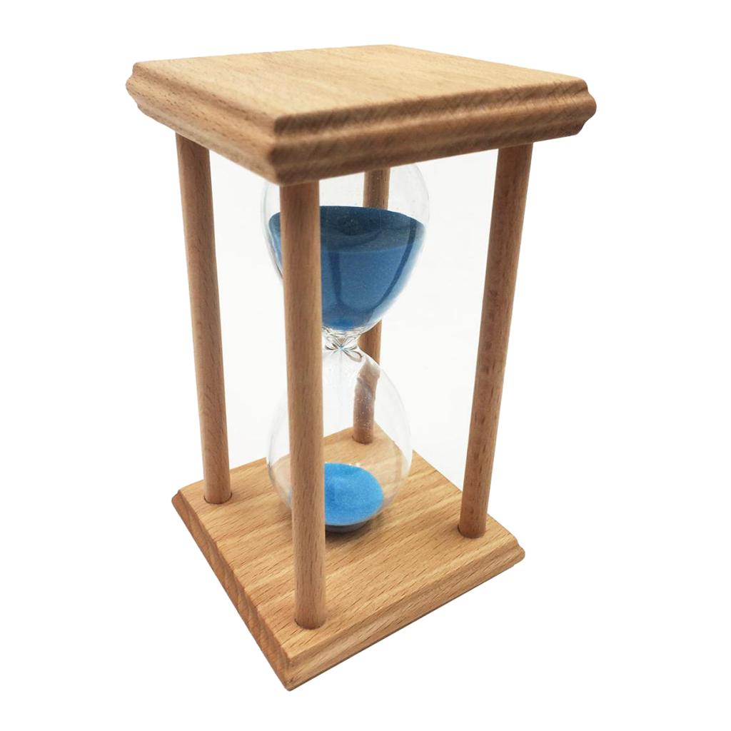 Square Sand Clock Hourglass 20min Timer for Kitchen Yoga Kid,Blue