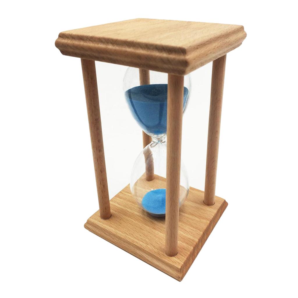 Square Sand Clock Hourglass 20min Timer for Kitchen Yoga Kid,Blue