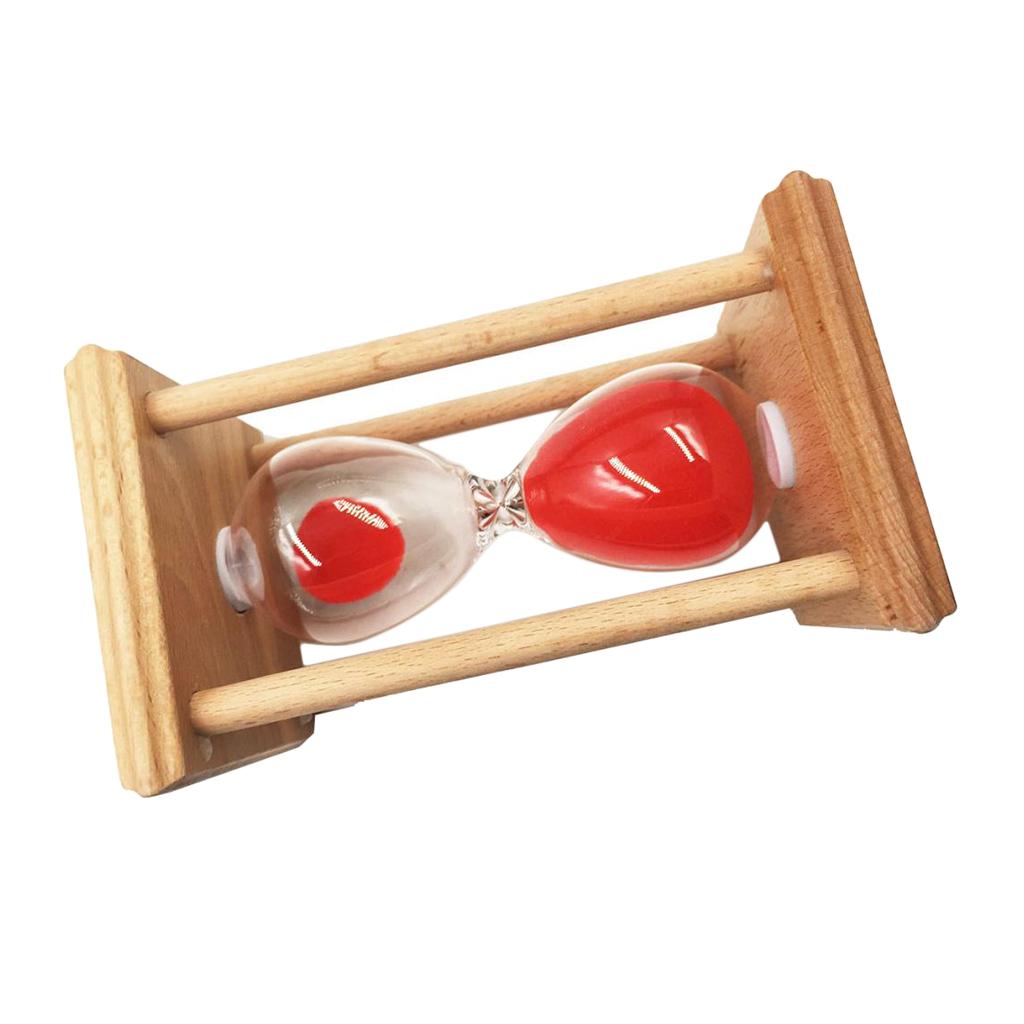 Square Sand Clock Hourglass 20 min Timer for Kitchen Yoga Kid Red