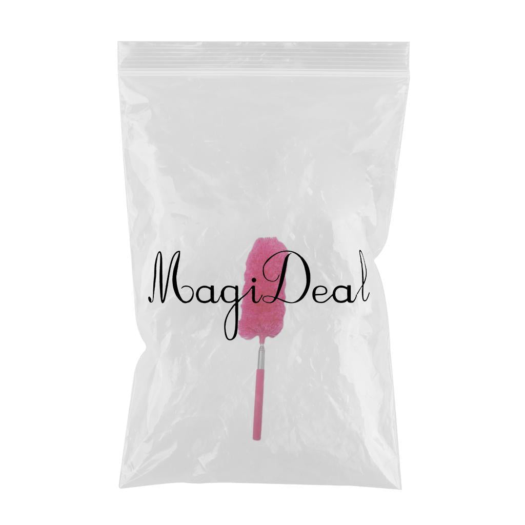 2xMicrofiber Bendable Extension Hand Duster Washable Cleaning Dust Rose Red