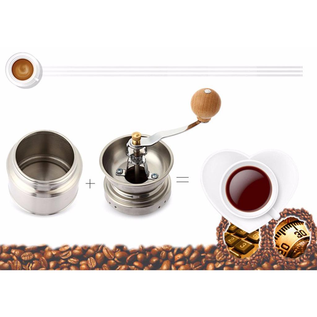 1 piece Manual Coffee Grinder Stainless Steel Hand Crank Coffee Bean Mill