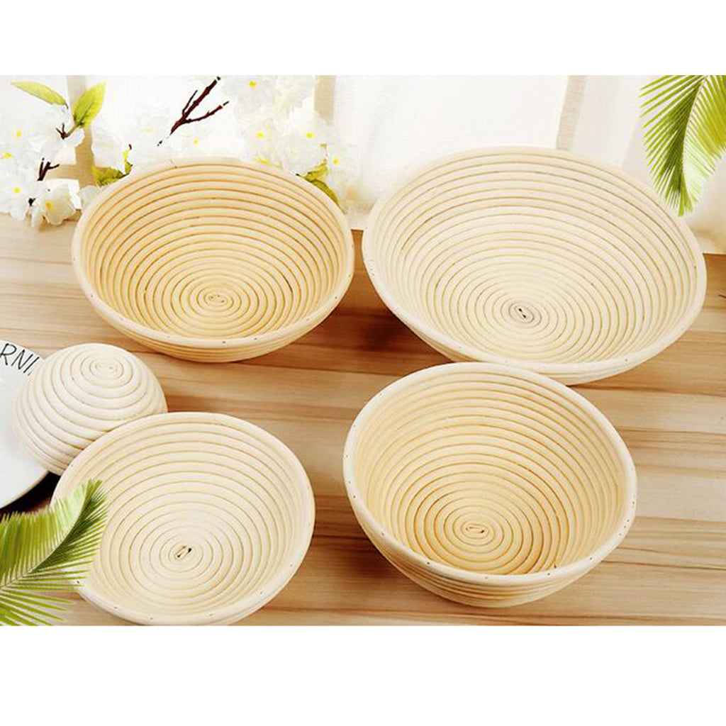 Round Banneton Brotform Dough Bread Proofing Proving Rattan Basket 6Size S