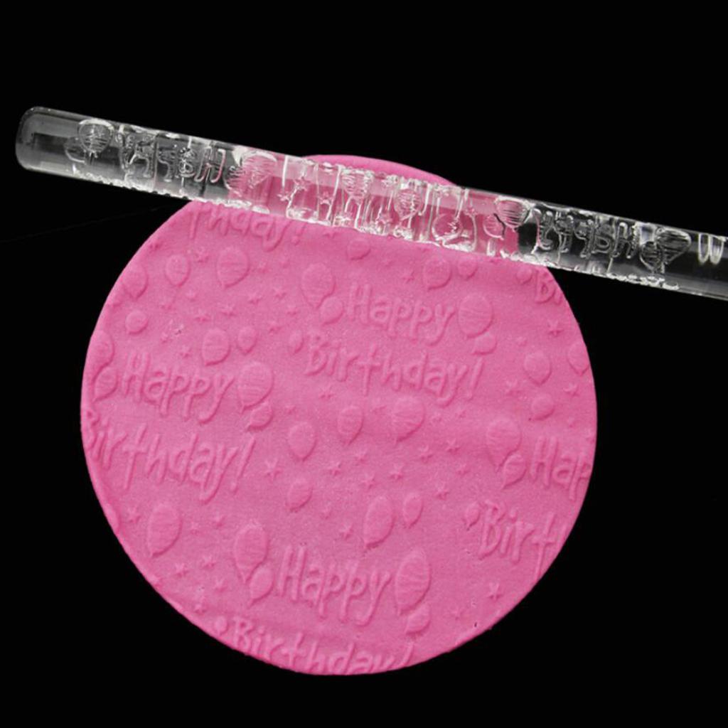 3xAcrylic Rolling Pin Icing Fondant Cake Decorating Tools Balloon