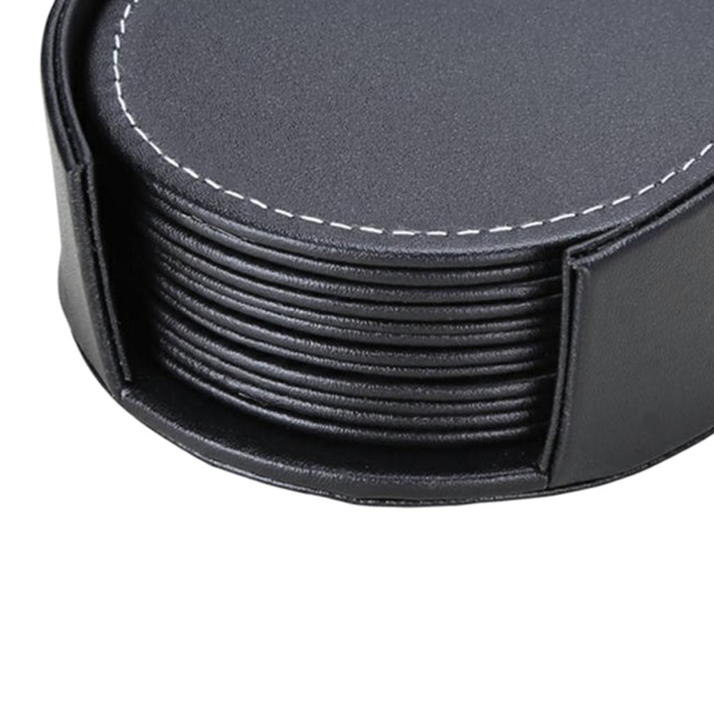 PU Leather Drinks Coaster Heat Insulation Mugs Tea Pads Coffee Cup Placemat