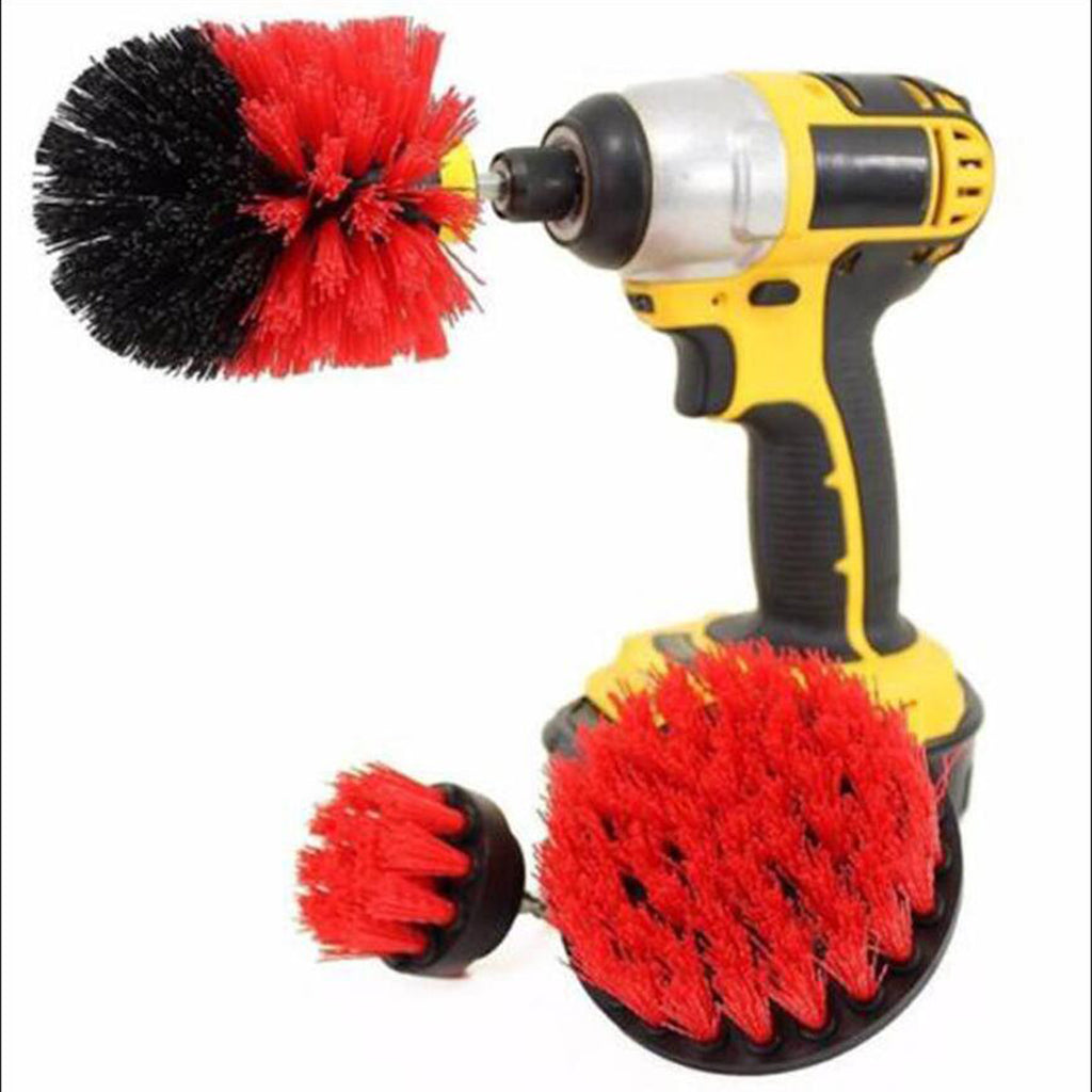 Wall Tile Grout Power Scrubber Cleaning Drill Brush Cleaner 2inch Red