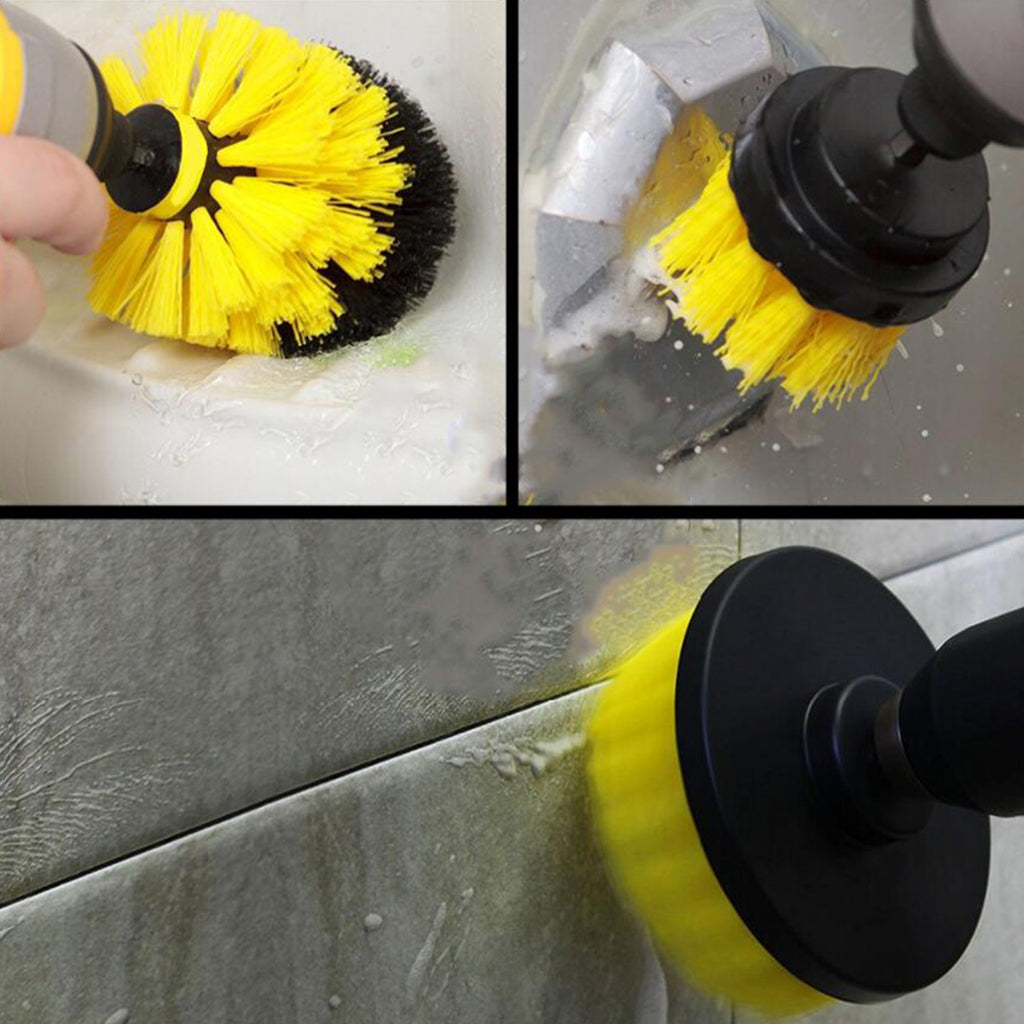 Wall Tile Grout Power Scrubber Cleaning Drill Brush Cleaner 2inch Red