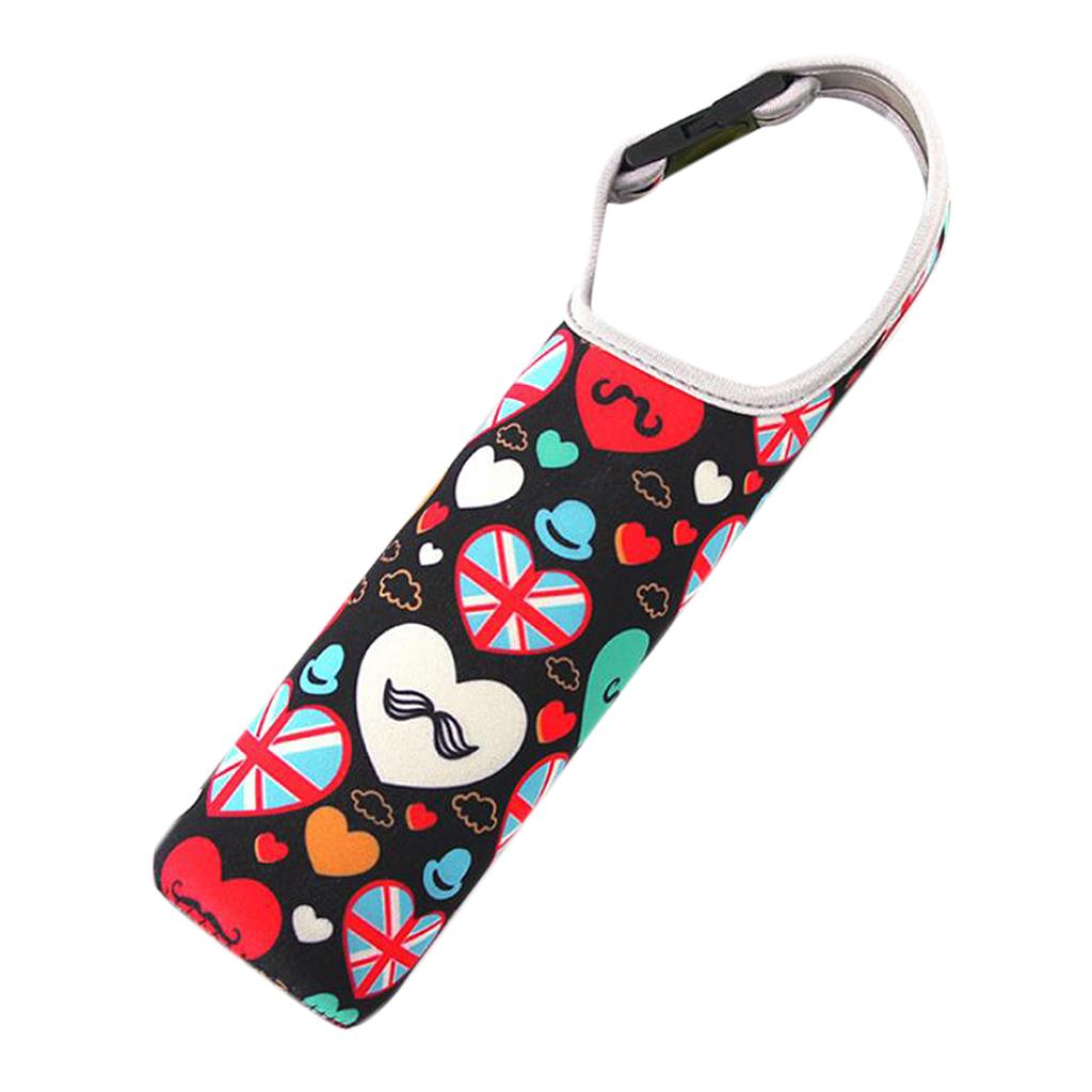 Neoprene Thermal Travel Vacuum Mug Bottle Bag Tote Cover Holder Love Beard