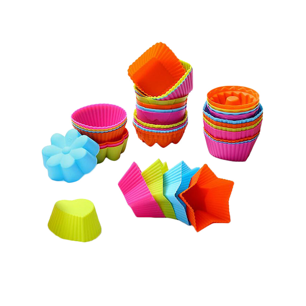 36 Pieces Silicone Cake Pop Mold Muffin Pudding Jelly Moulds Baking Tools