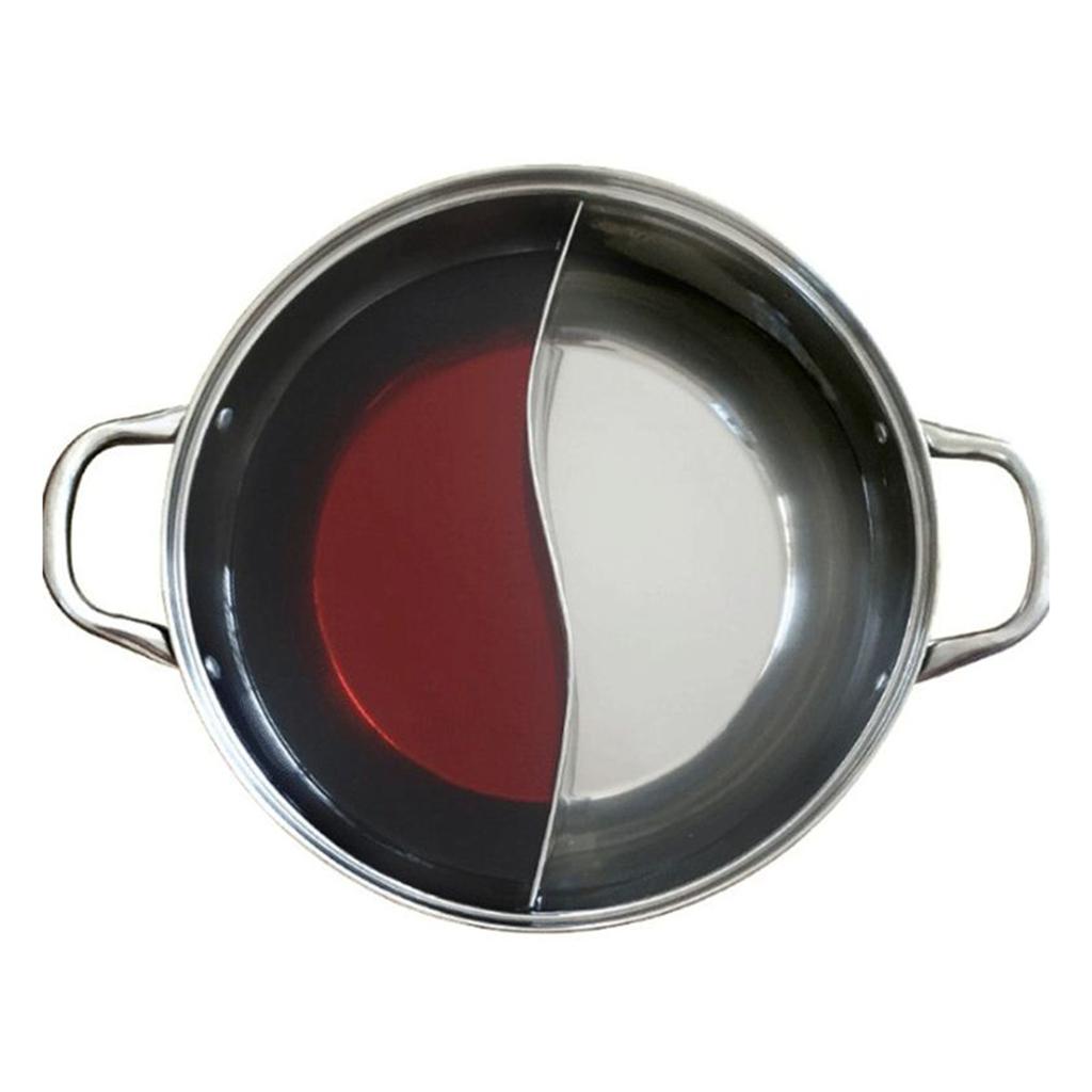Stainless Steel Hot Pot Twin Divided Cookware Induction Pot B