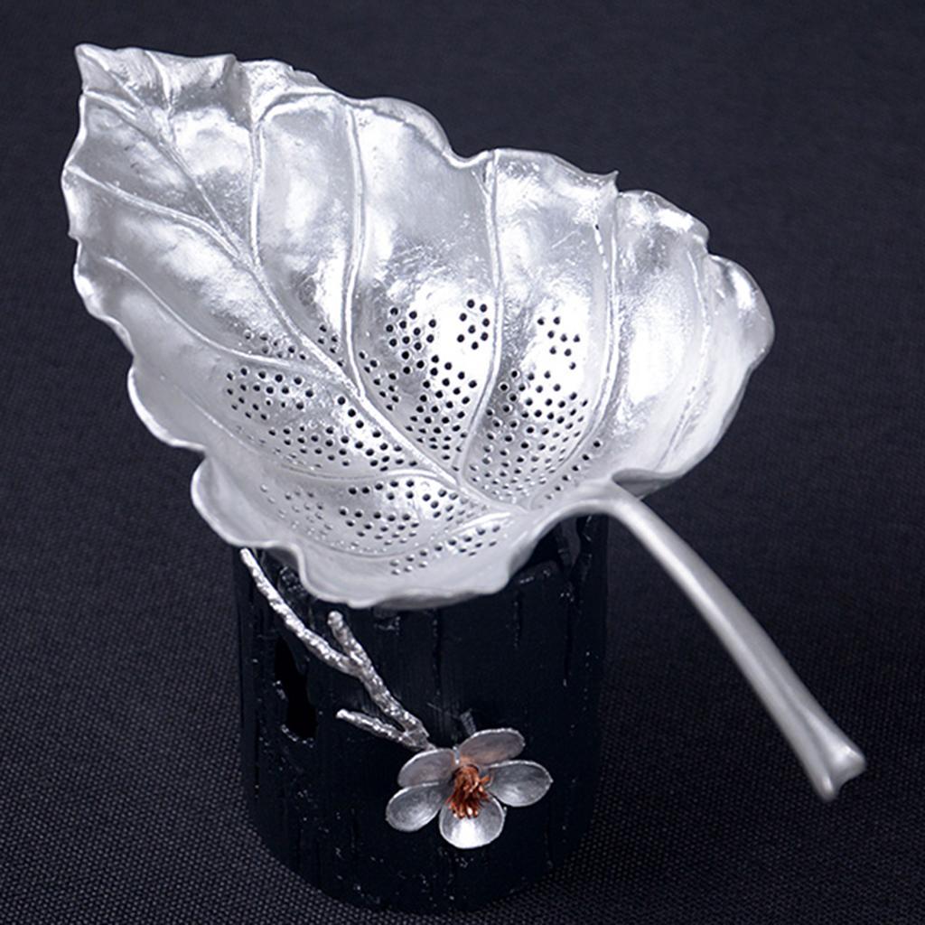Pure Tin Tea Filter Strainer Leaf Shaped Kung Fu Tea Tool Leaf # filter