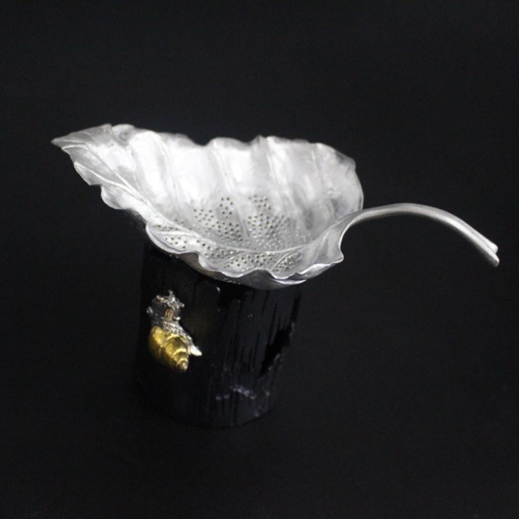 Pure Tin Tea Filter Strainer Leaf Shaped Kung Fu Tea Tool Leaf # filter