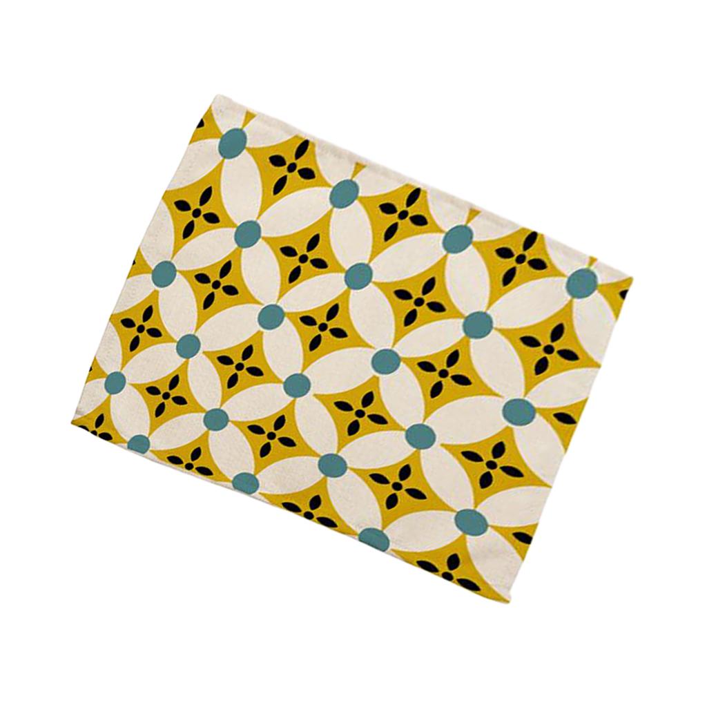 Cotton Linen Geometric Print Art Pattern Placemats Table Mats Pattern 7