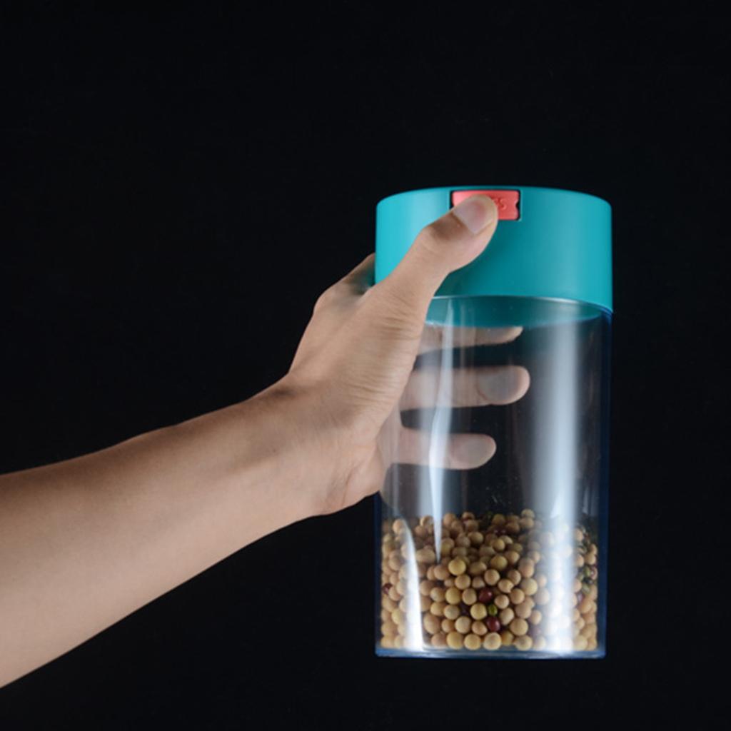 Plastic Sealed Canister Jar Coffee Sugar Tea Storage For Home Kitchen Size S