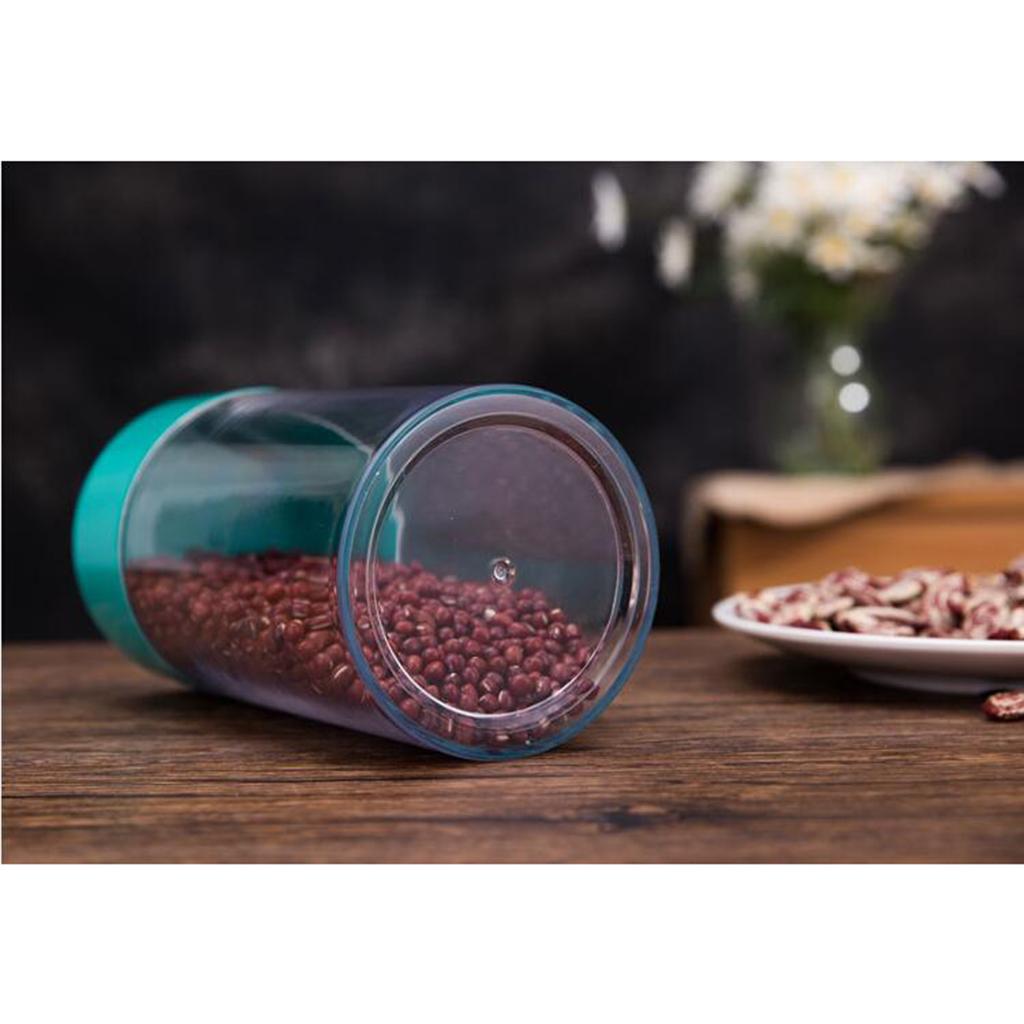 Plastic Sealed Canister Jar Coffee Sugar Tea Storage For Home Kitchen Size S