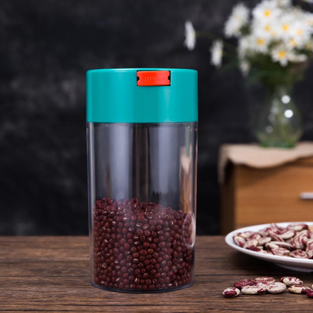 Plastic Sealed Canister Jar Coffee Sugar Tea Storage For Home Kitchen Size S