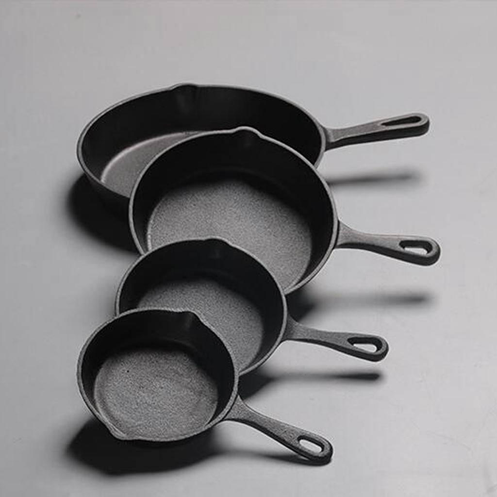 Cast Iron Kitchen Griddle Skillet Frying Pan Egg Fryer Mold Cookware 14cm