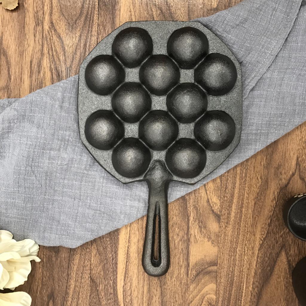 Cast Iron Frying Pan Octopus Balls Fish Balls Kitchen Non-stick Pot Cookware