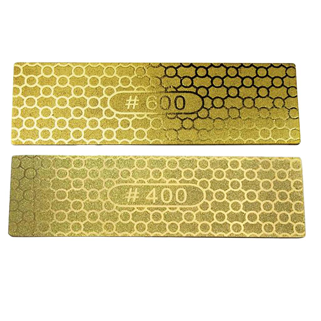 2pcs Double Side Diamond Sharpening Stone Grind Sharpener Whetstone