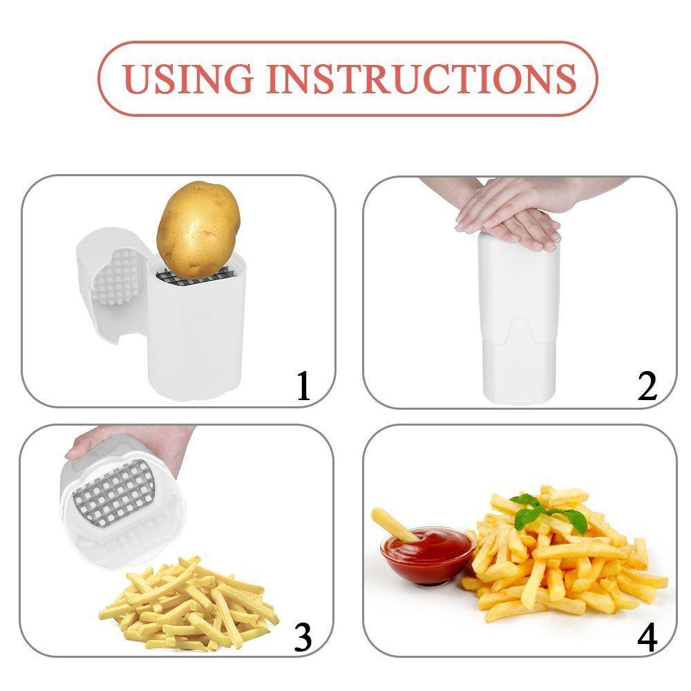 Stainless Steel Potato Cutter Vegetable Fruit Slicer Fry Chips Chopper Dicer