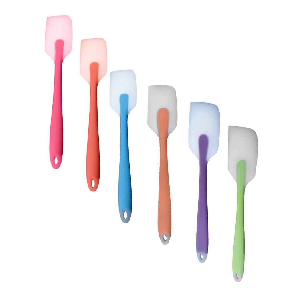 Long Handle Silicone Spatula Heat-Resist Cake Decorating Scraper Green