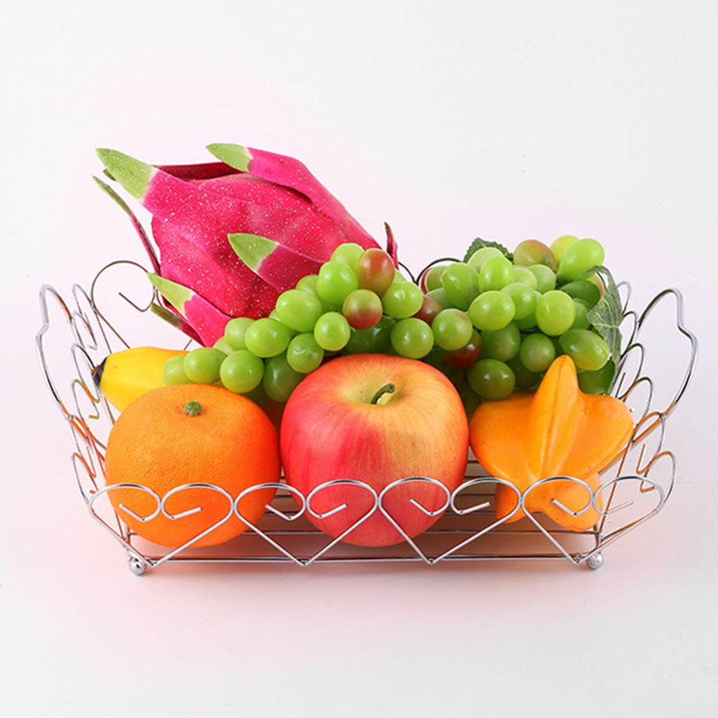 Multifunction Metal Wire Hollow Out Storage Display Basket Table Fruit Bowl