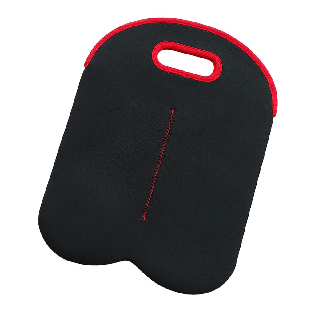 Two Bottle Neoprene Wine/Water Reusable Tote Holder for Travel with Handle